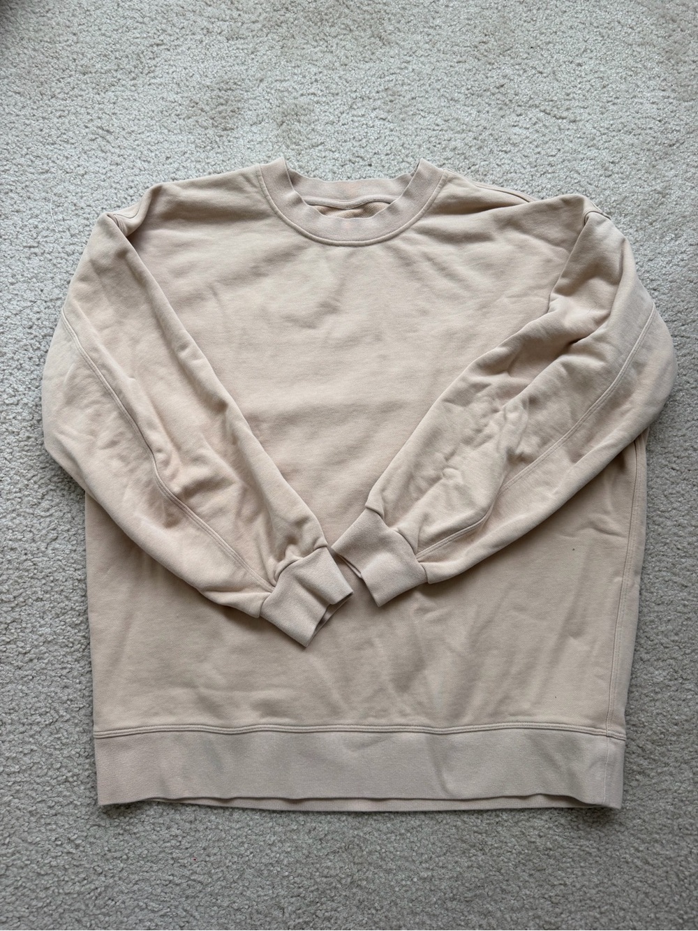 lululemon athletica women’s Crewneck Sweatshirt in Pale Beige